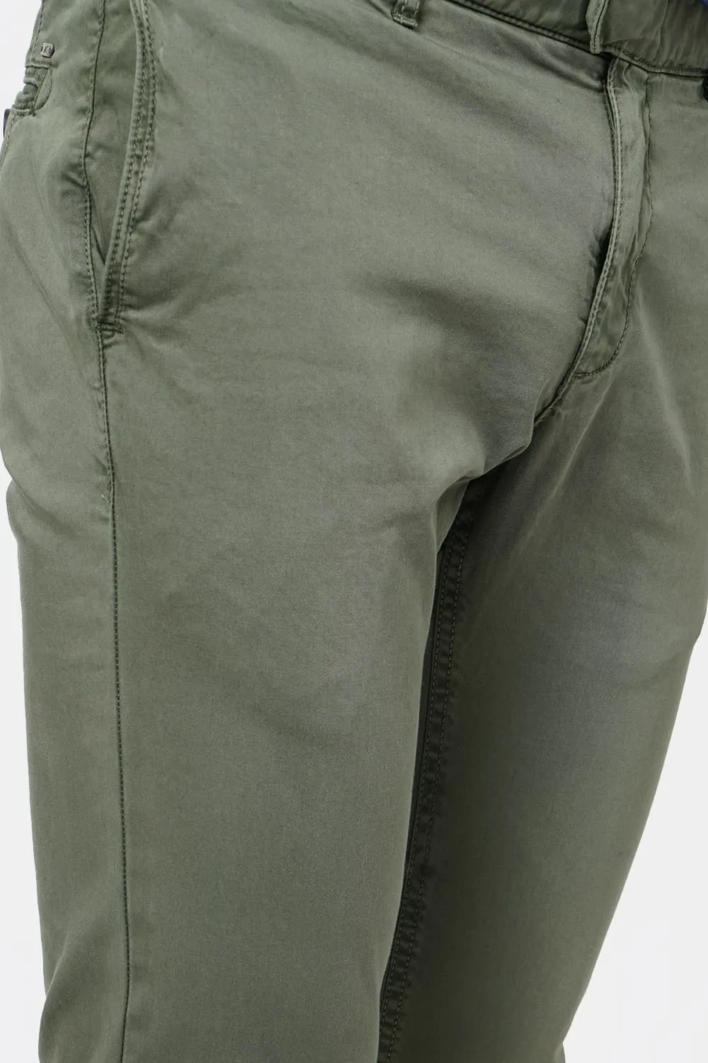 Tapered Fit Satin Stretch Trouser