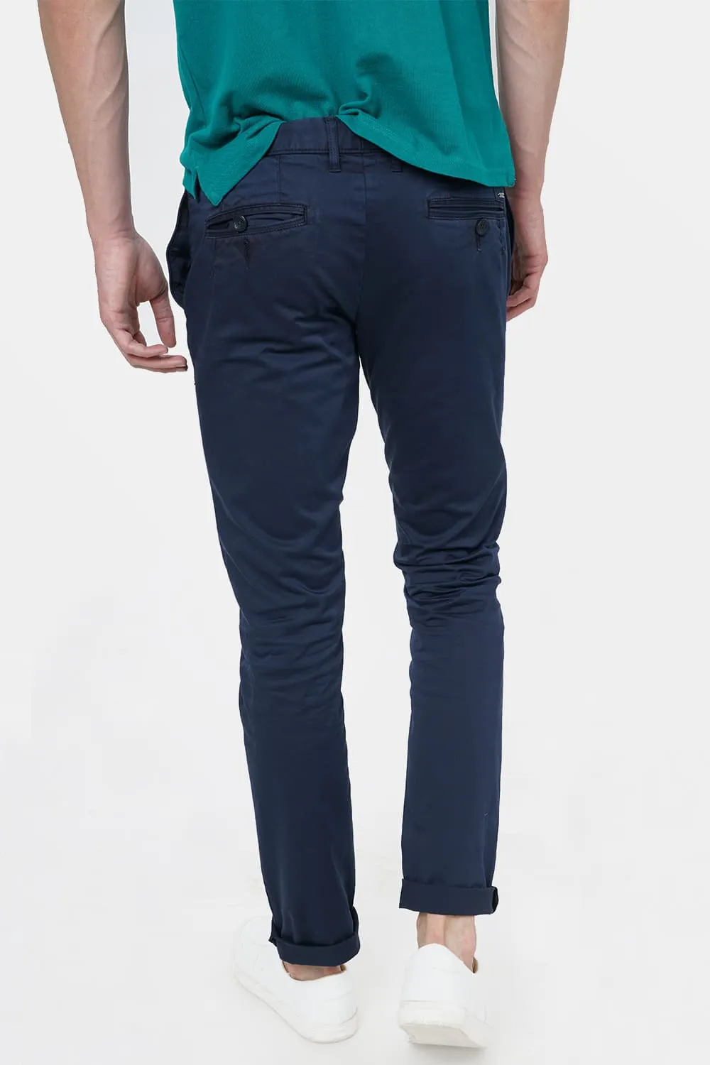 Tapered Fit Satin Stretch Trouser