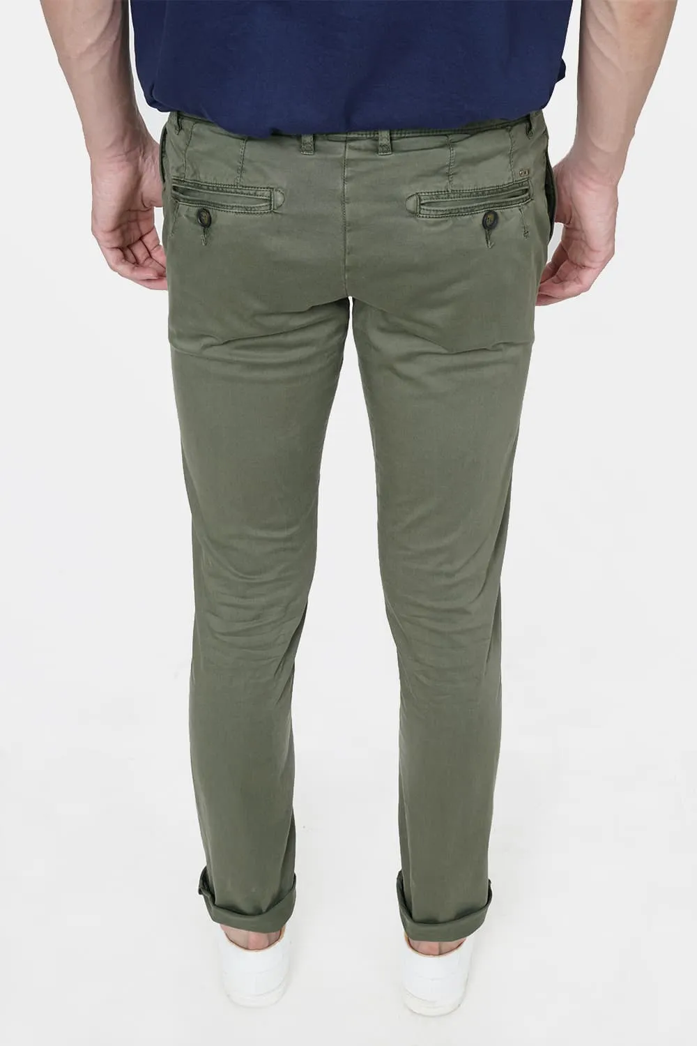 Tapered Fit Satin Stretch Trouser