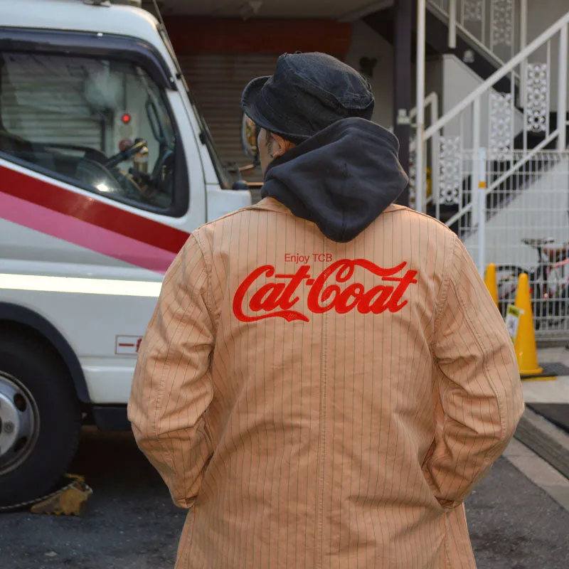 TCB jeans "Tabby's Coat Brown Soda Stripe" 10oz Herringbone Shop Coat