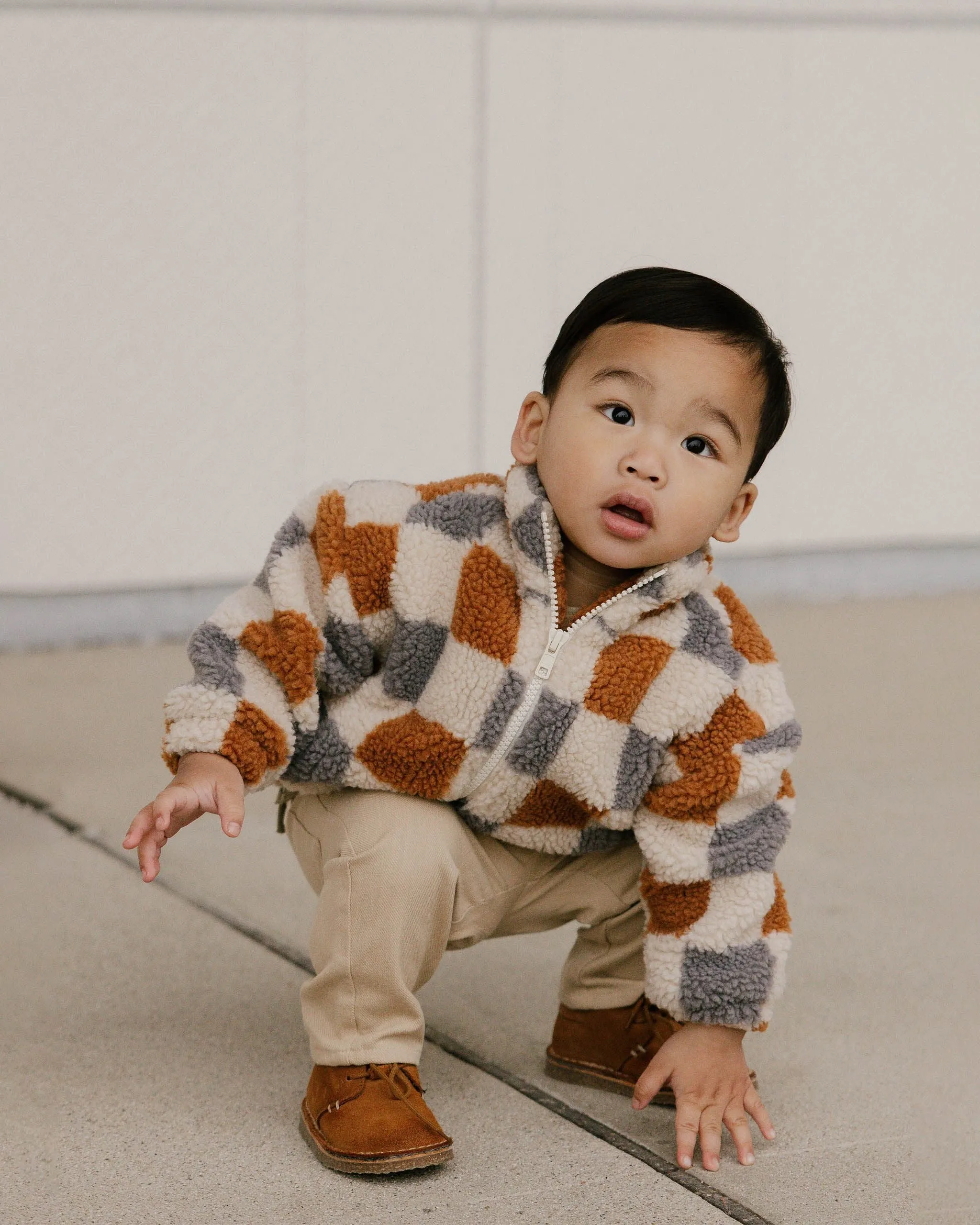 The Coco Jacket by Rylee   Cru - Shearling Check - KIDS