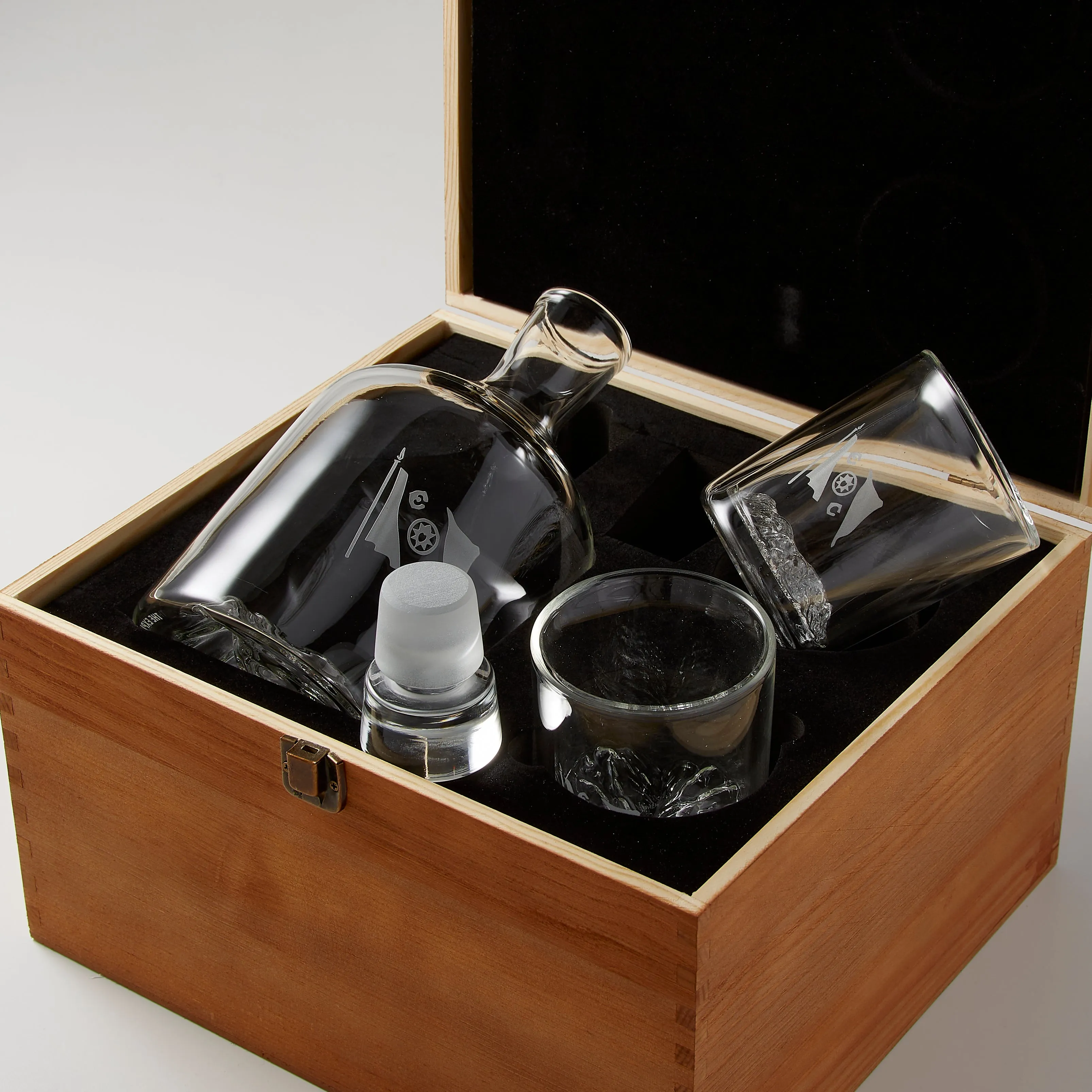 The Explorers Club x Huckberry Decanter & Tumbler Set - Everest, Mariana Trench & Tycho Crater