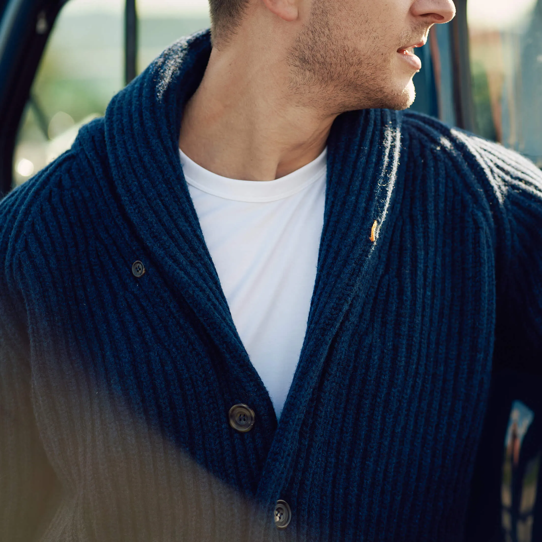 The James 6-Ply Lambswool Shawl Cardigan