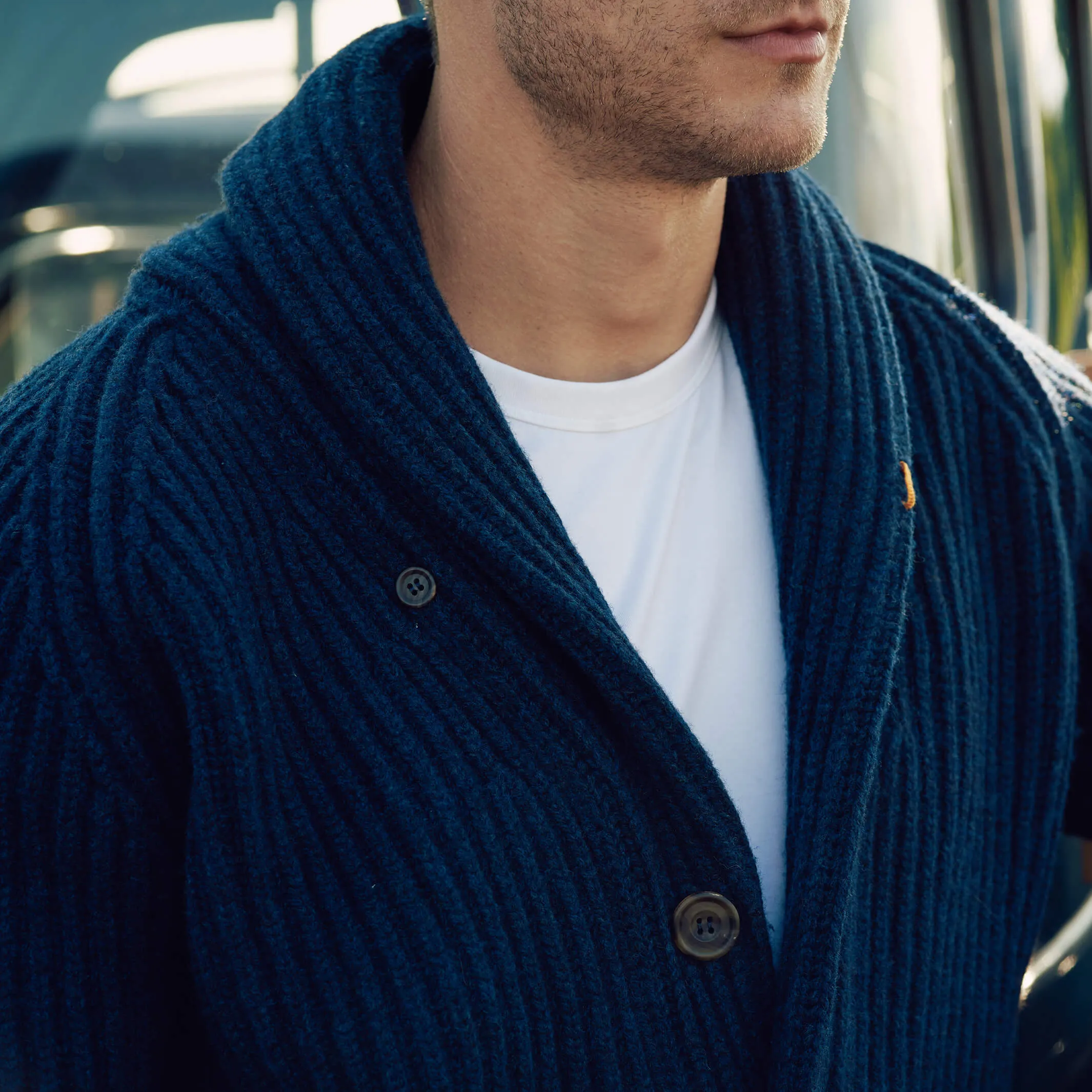 The James 6-Ply Lambswool Shawl Cardigan