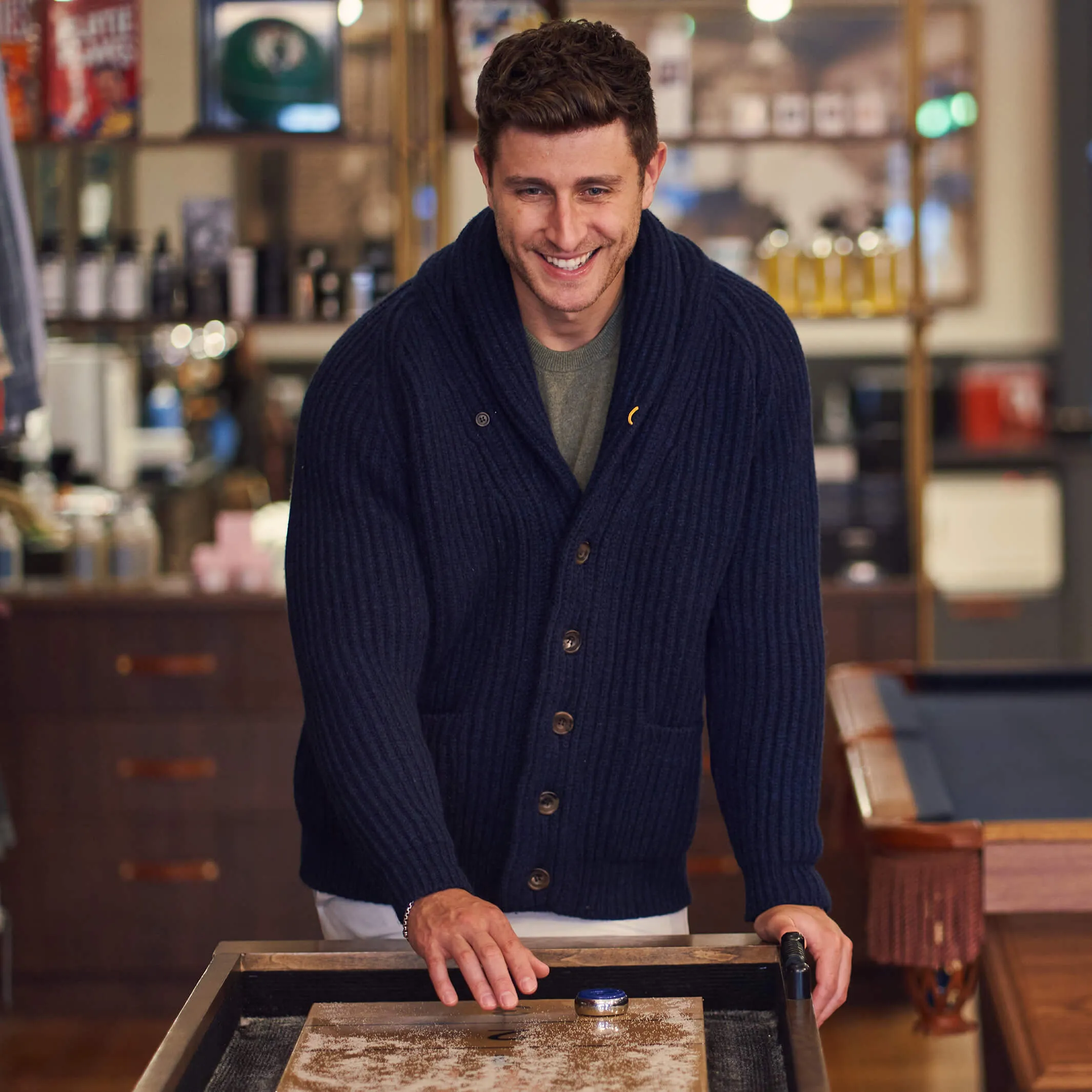 The James 6-Ply Lambswool Shawl Cardigan