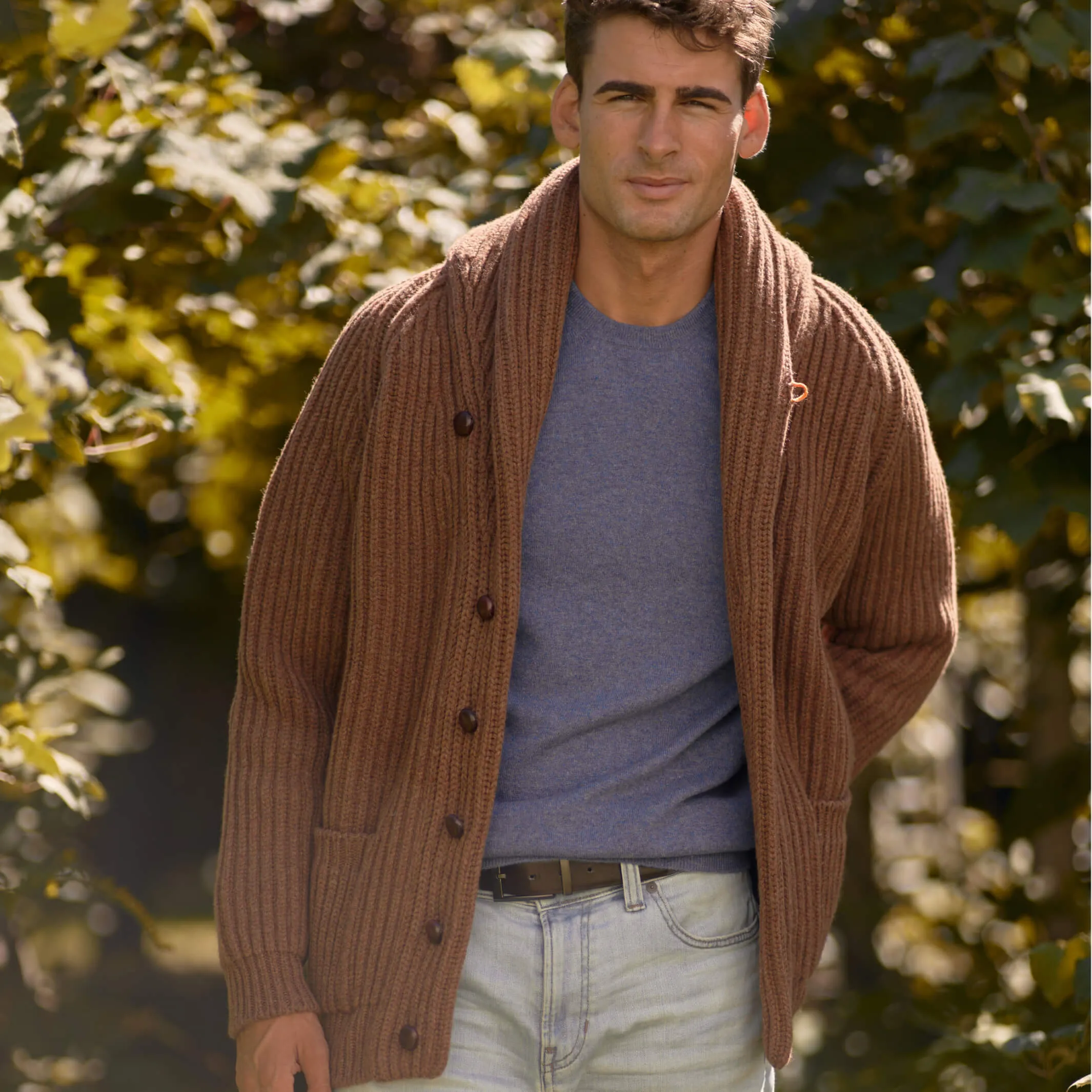 The James 6-Ply Lambswool Shawl Cardigan