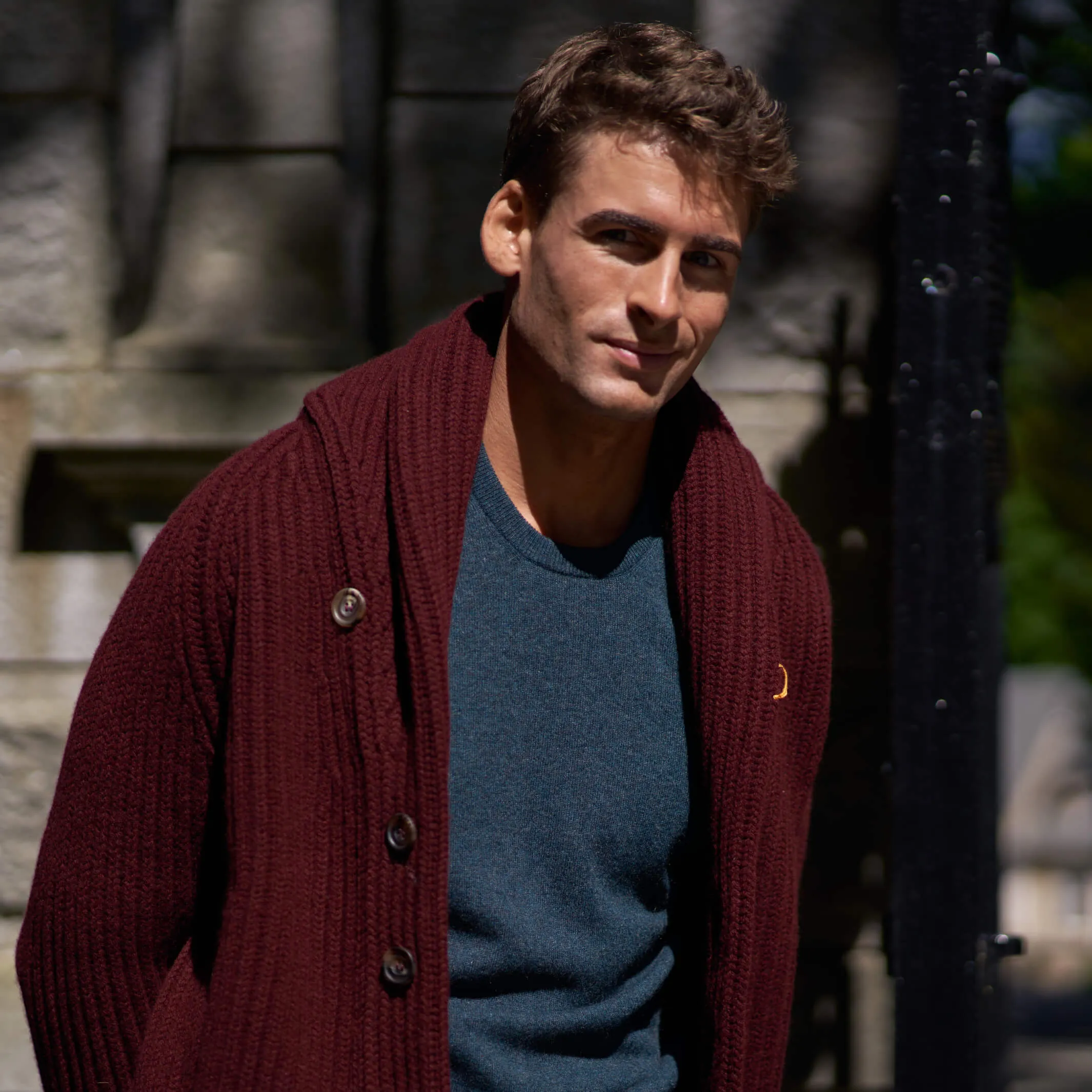 The James 6-Ply Lambswool Shawl Cardigan