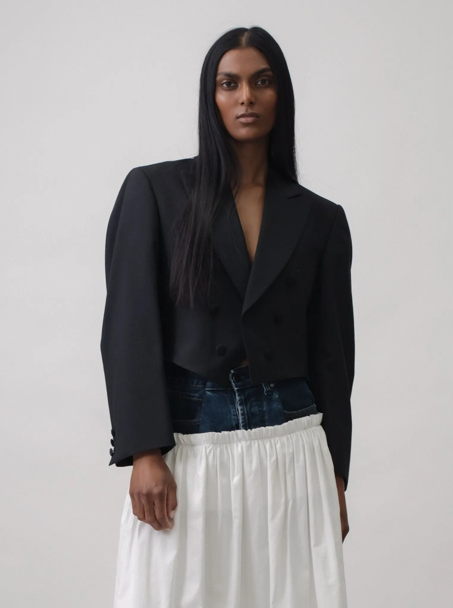 The Oversized Pleated Tux Jacket