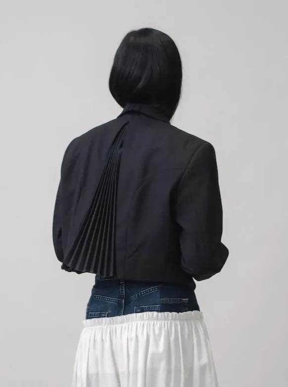 The Oversized Pleated Tux Jacket