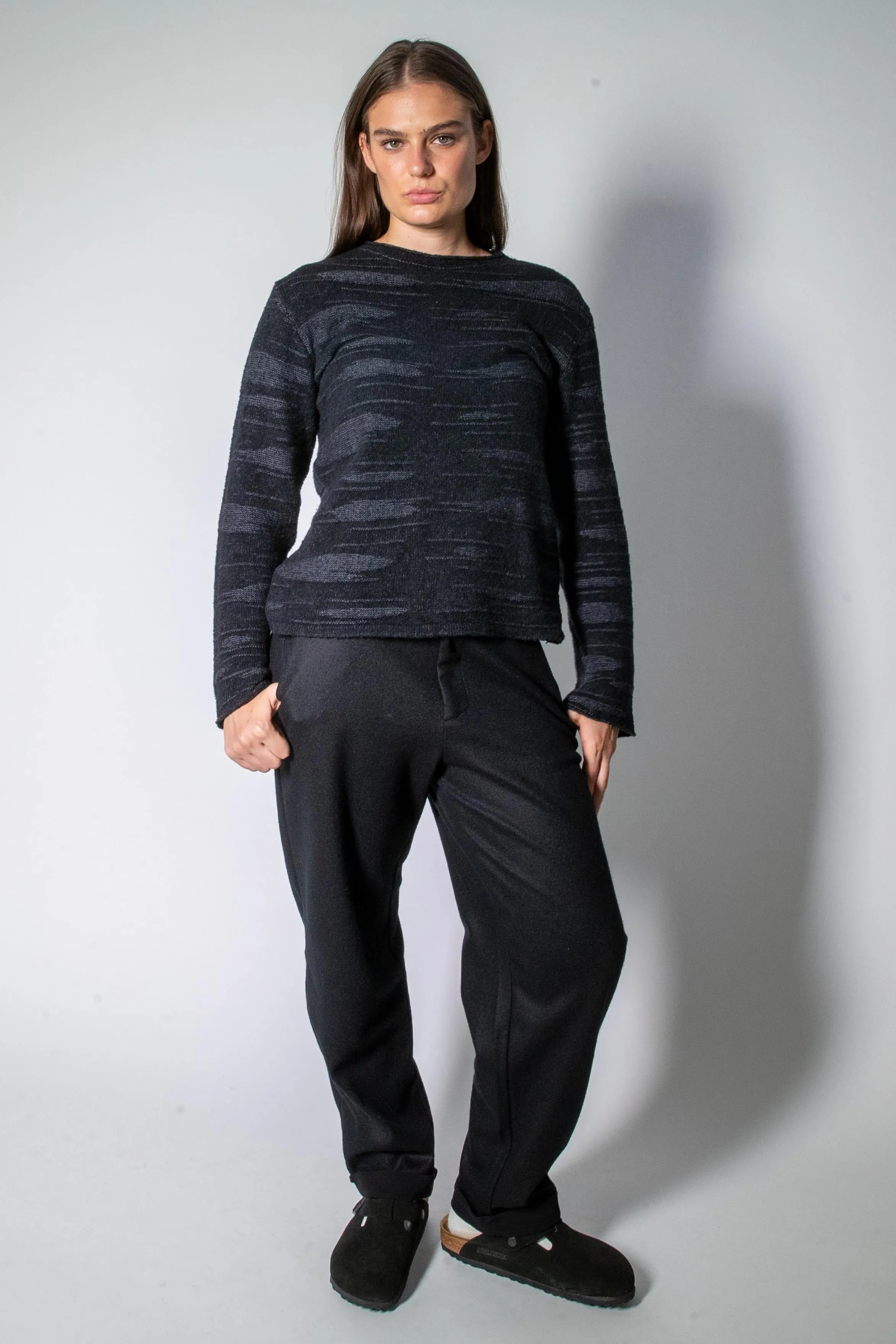 Transit Par Such Black Wool Trouser