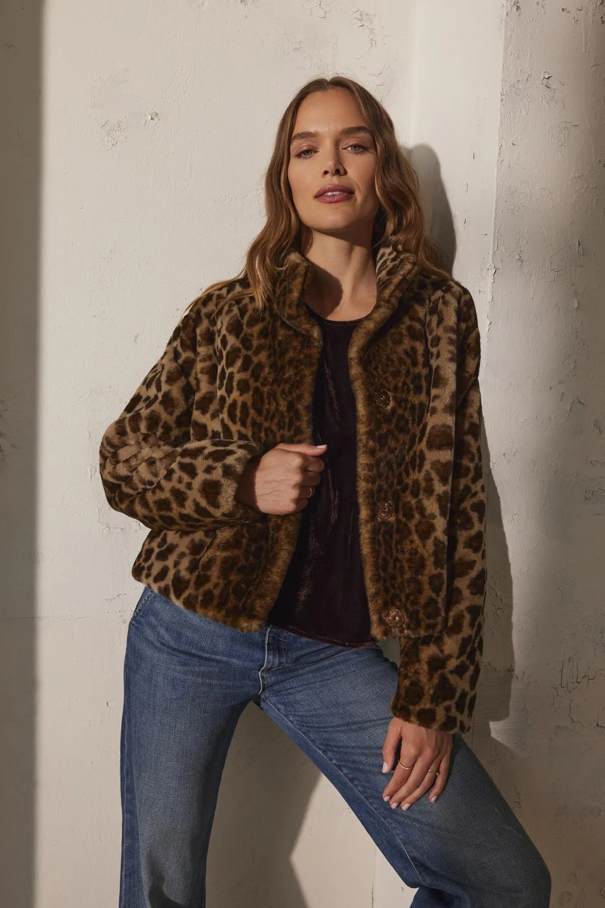 Velvet by Graham & Spencer Valli 06 Faux Fur Jacket | Animal