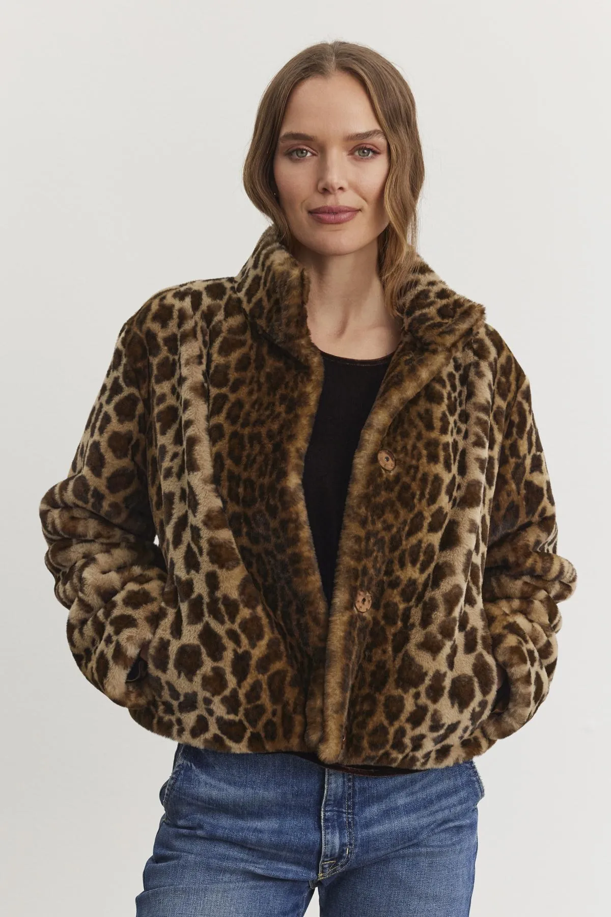 Velvet by Graham & Spencer Valli 06 Faux Fur Jacket | Animal