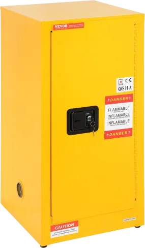 Vevor Flammable Storage Safety Cabinet 18.1" x 18.1" x 35.4" Galvanized Steel 16 Gal. Capacity New