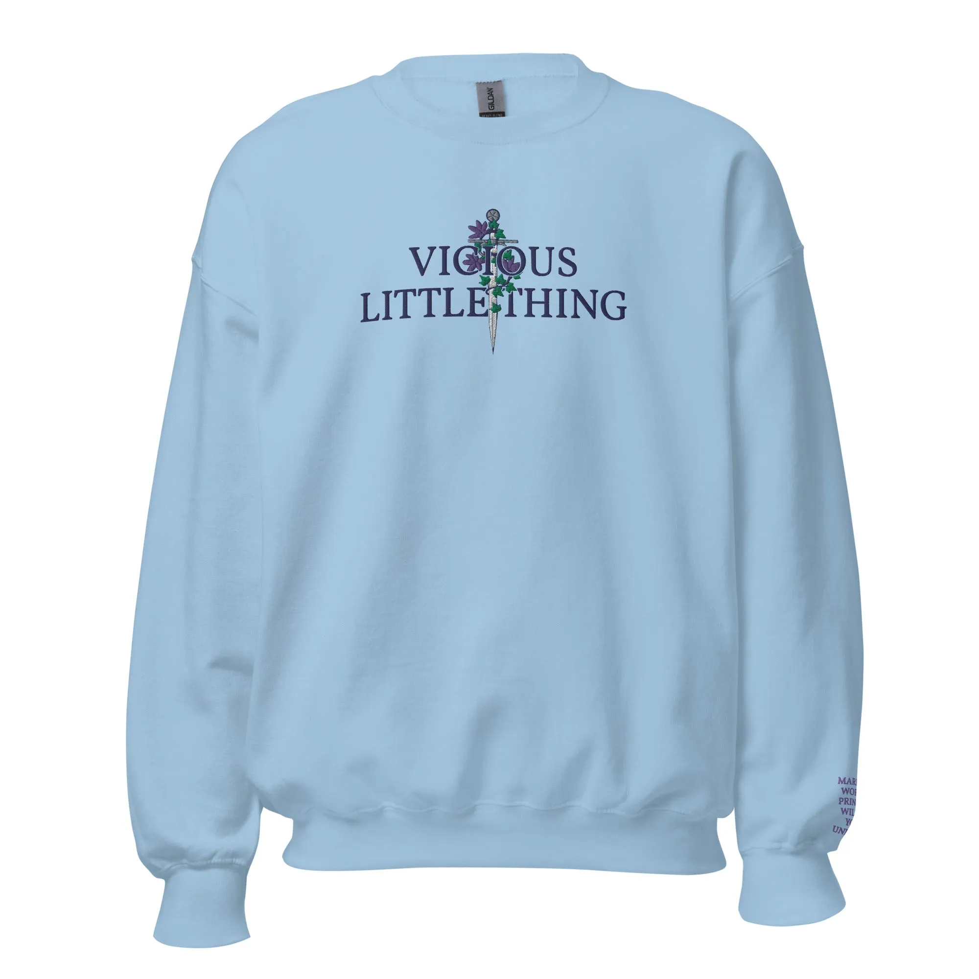 Vicious Little Thing Paedyn Gray Embroidered Sweatshirt