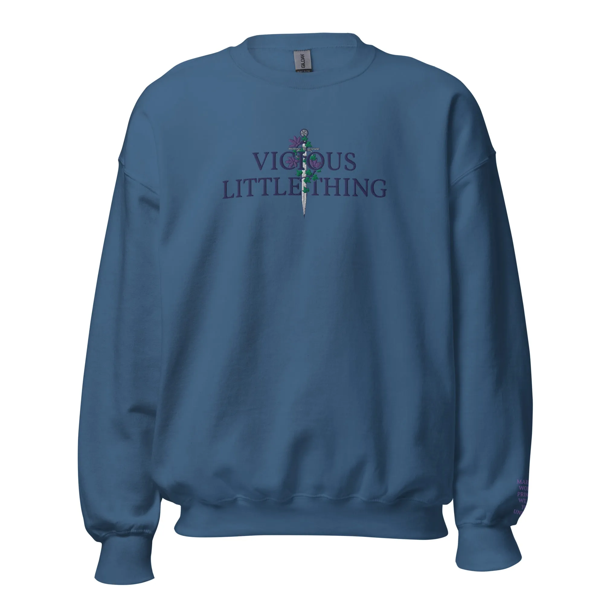 Vicious Little Thing Paedyn Gray Embroidered Sweatshirt