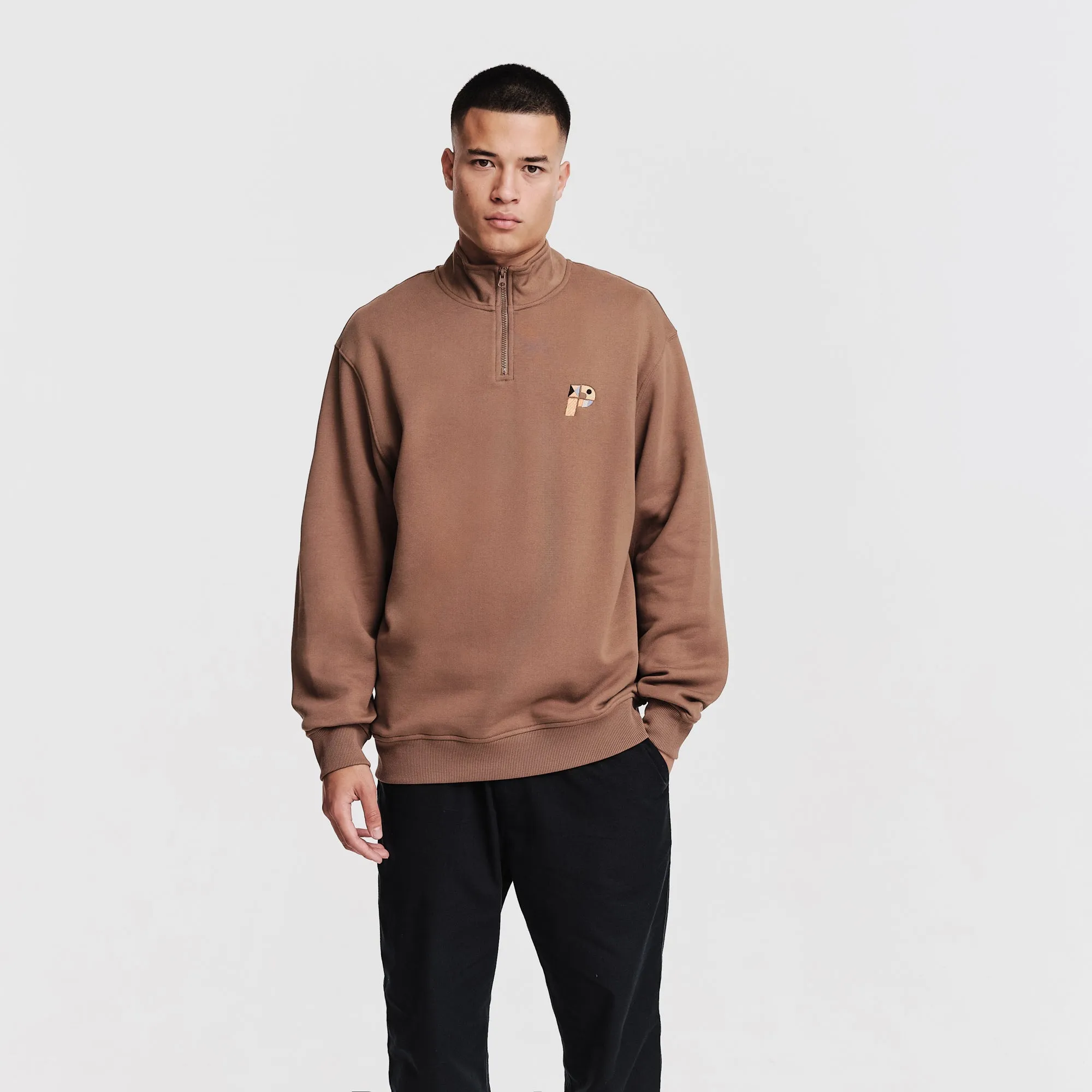 Warner 1/4 Zip Shitake