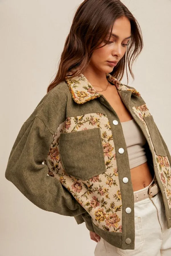 Waverly Floral Corduroy Jacket