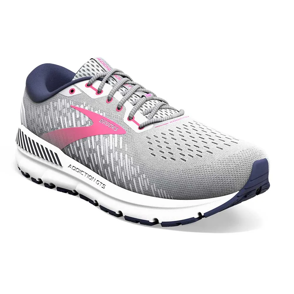 Women's Addiction GTS 15 Running Shoe - Oyster/Peacoat/Lilac Rose - Regular (B)