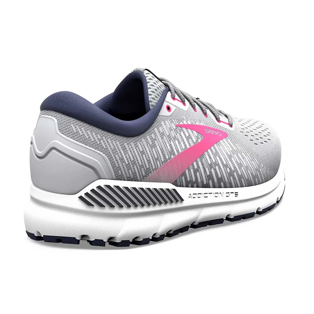 Women's Addiction GTS 15 Running Shoe - Oyster/Peacoat/Lilac Rose - Regular (B)