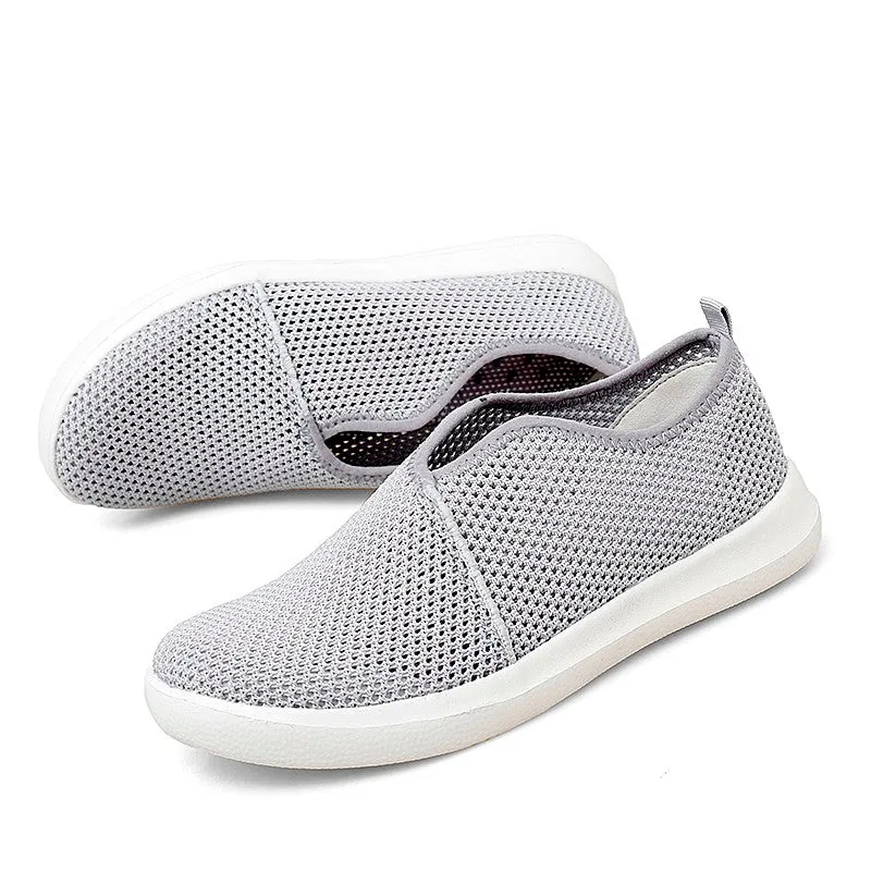 Women's breathable flat slip-on leisure tennis sneakers big