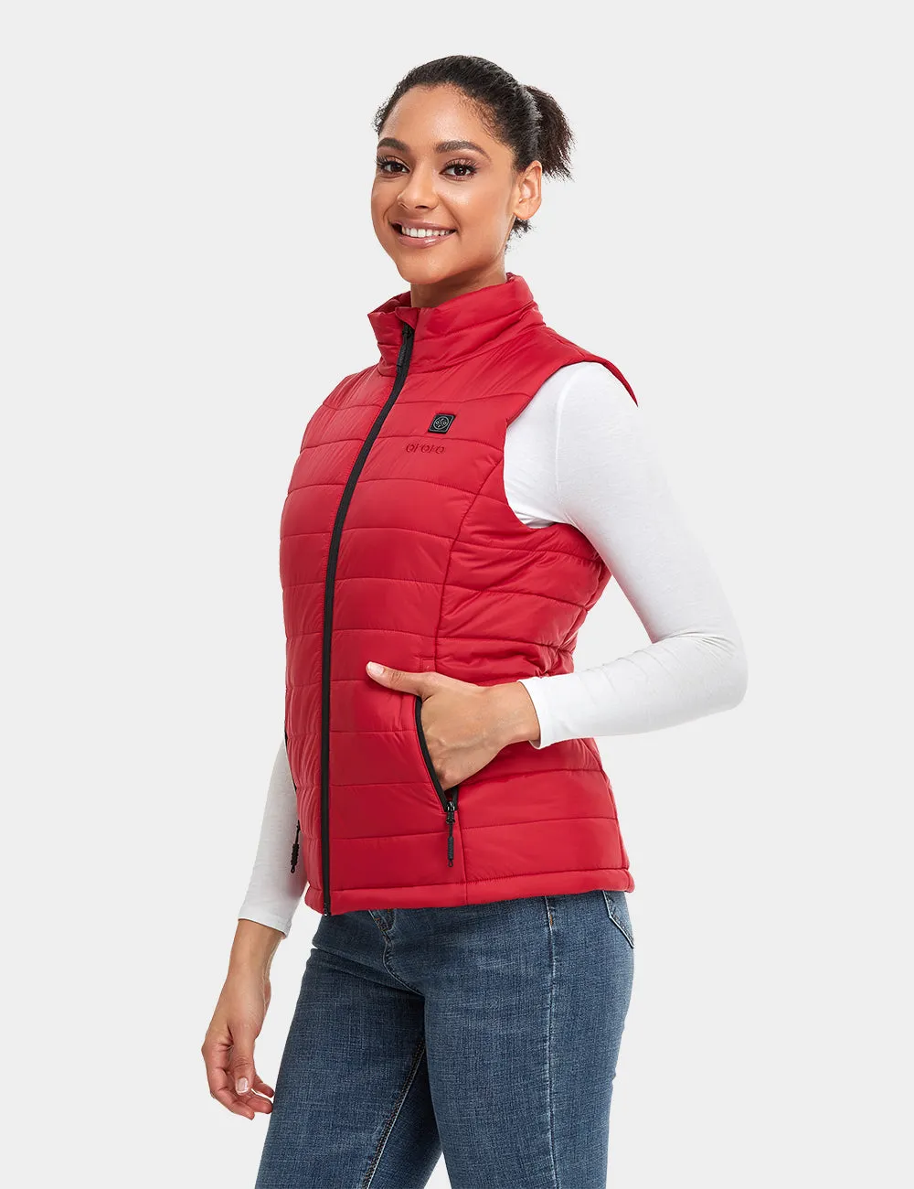 Women's Classic Heated Vest - Green / Red