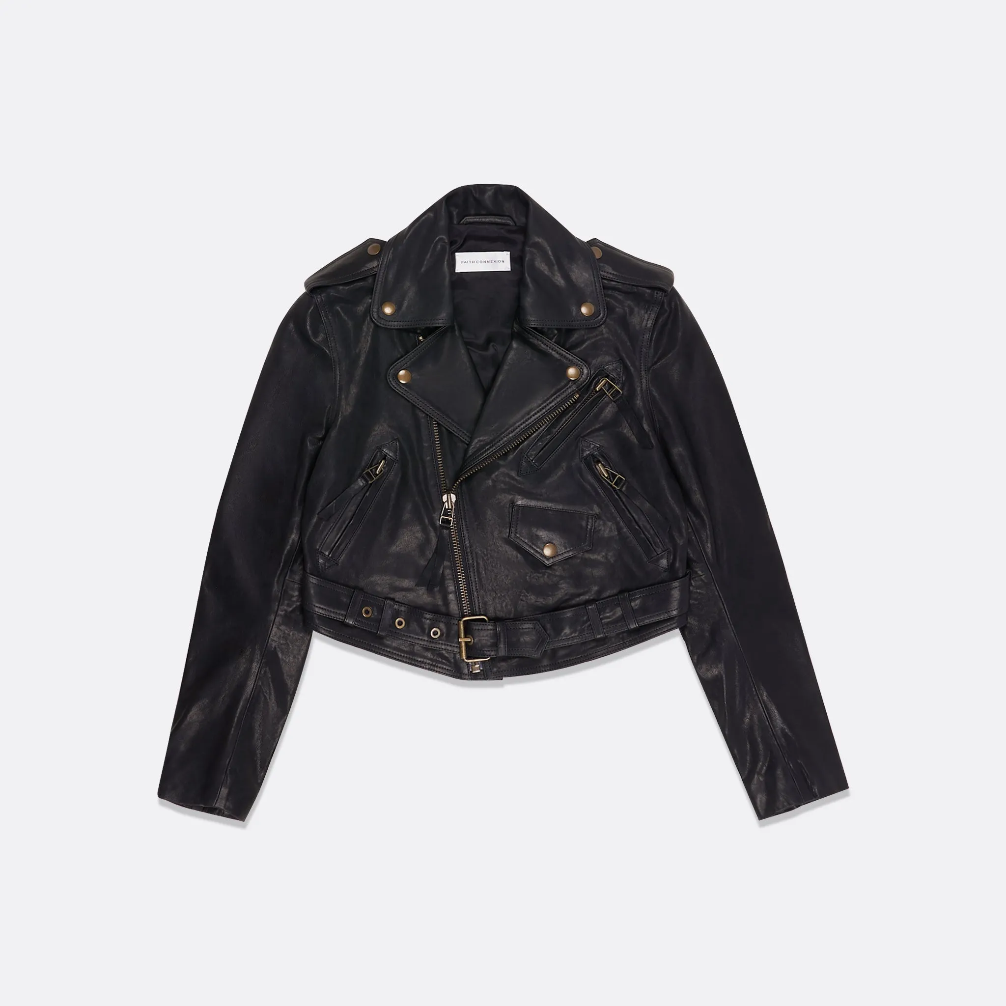 WOMEN'S CROPPED LEATHER JACKET