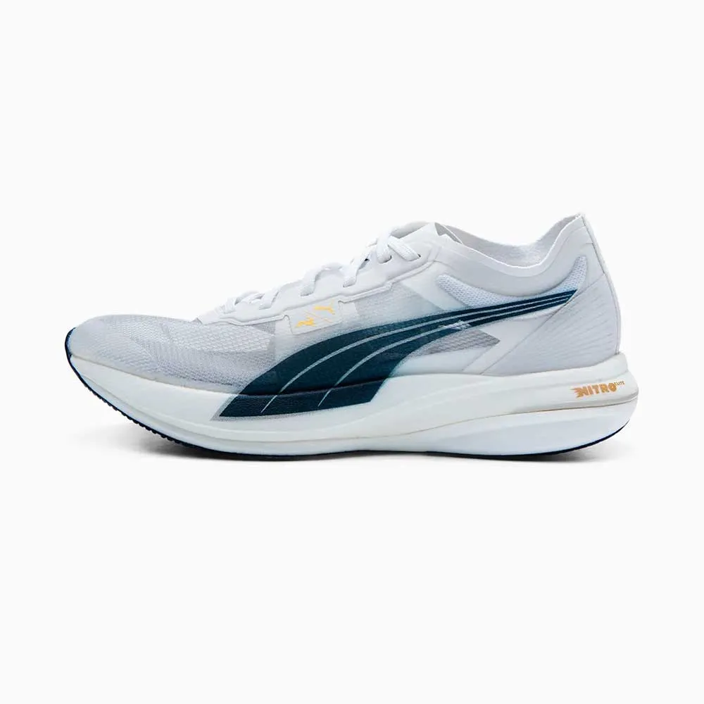 Women's Deviate Nitro Elite Racer x TRACKSMITH - Puma White-Peacoat-Puma Team Gold- Regular (B)