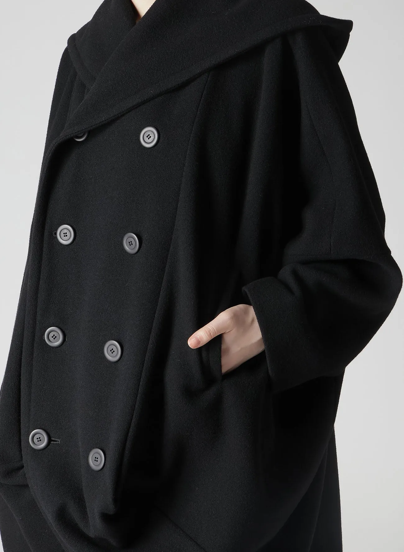 WOOL MOSSER FRONT COCOON COAT