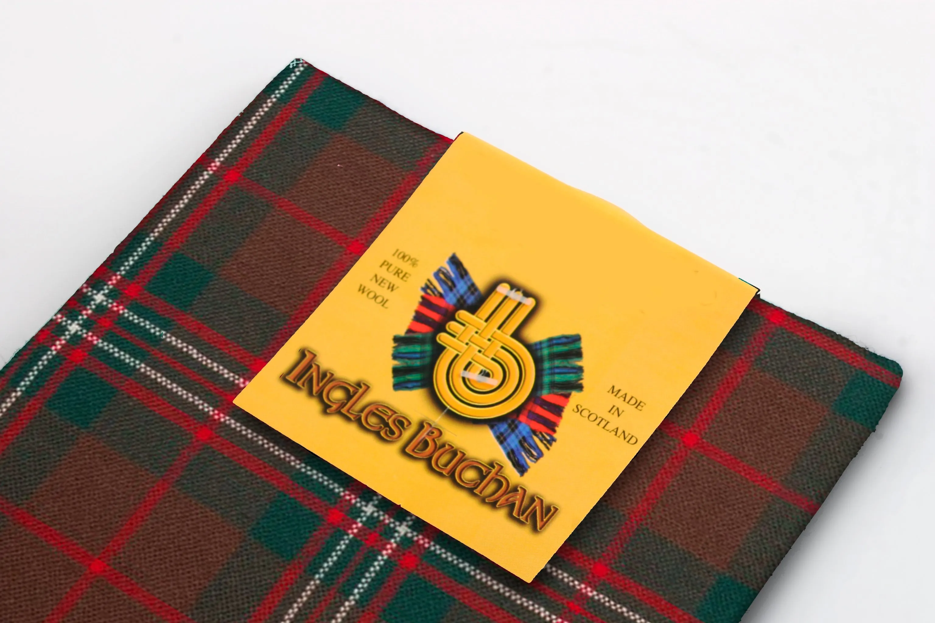 Wool Scarf in Scott Brown Modern Tartan