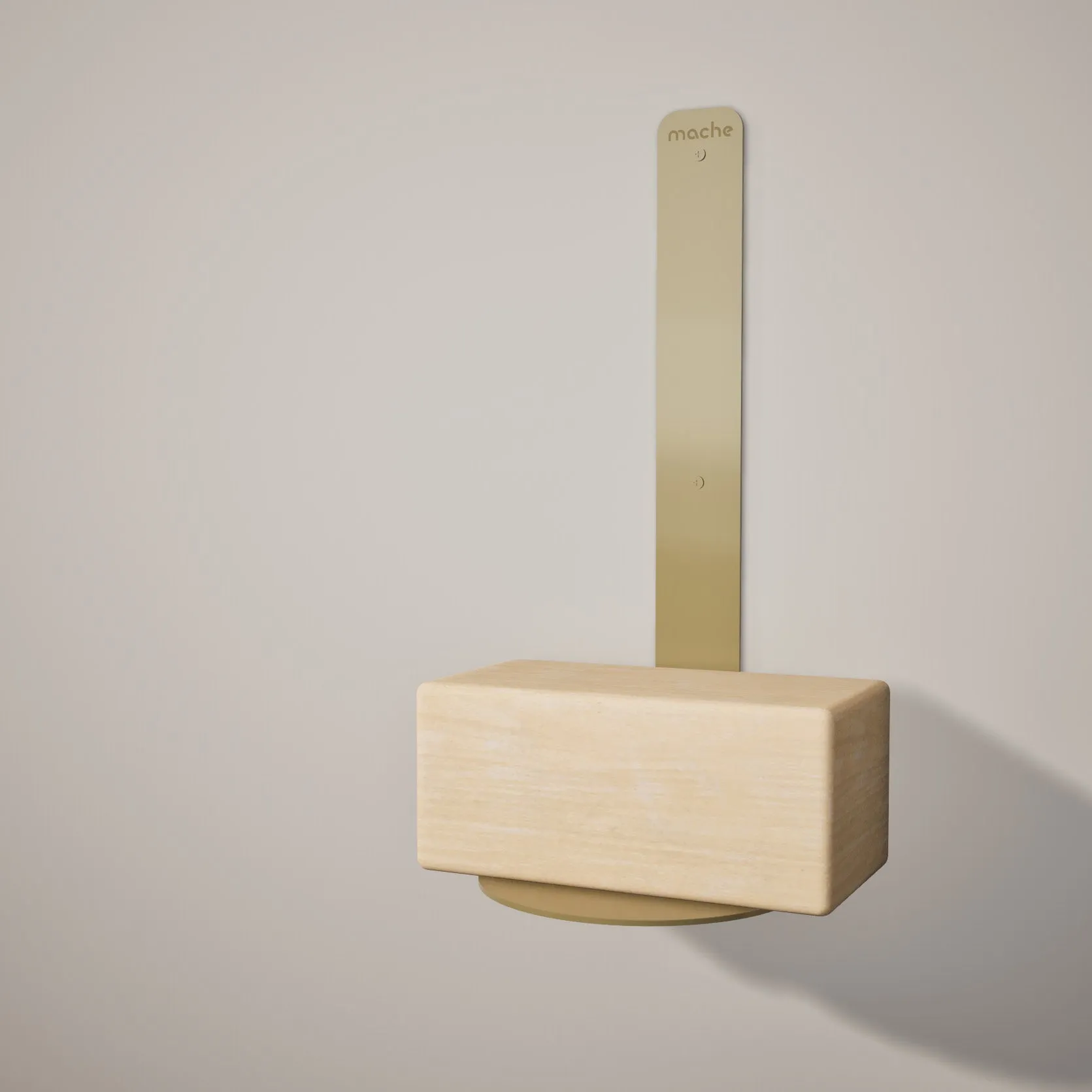 Yoke Yoga Block Wall Bracket | Gold