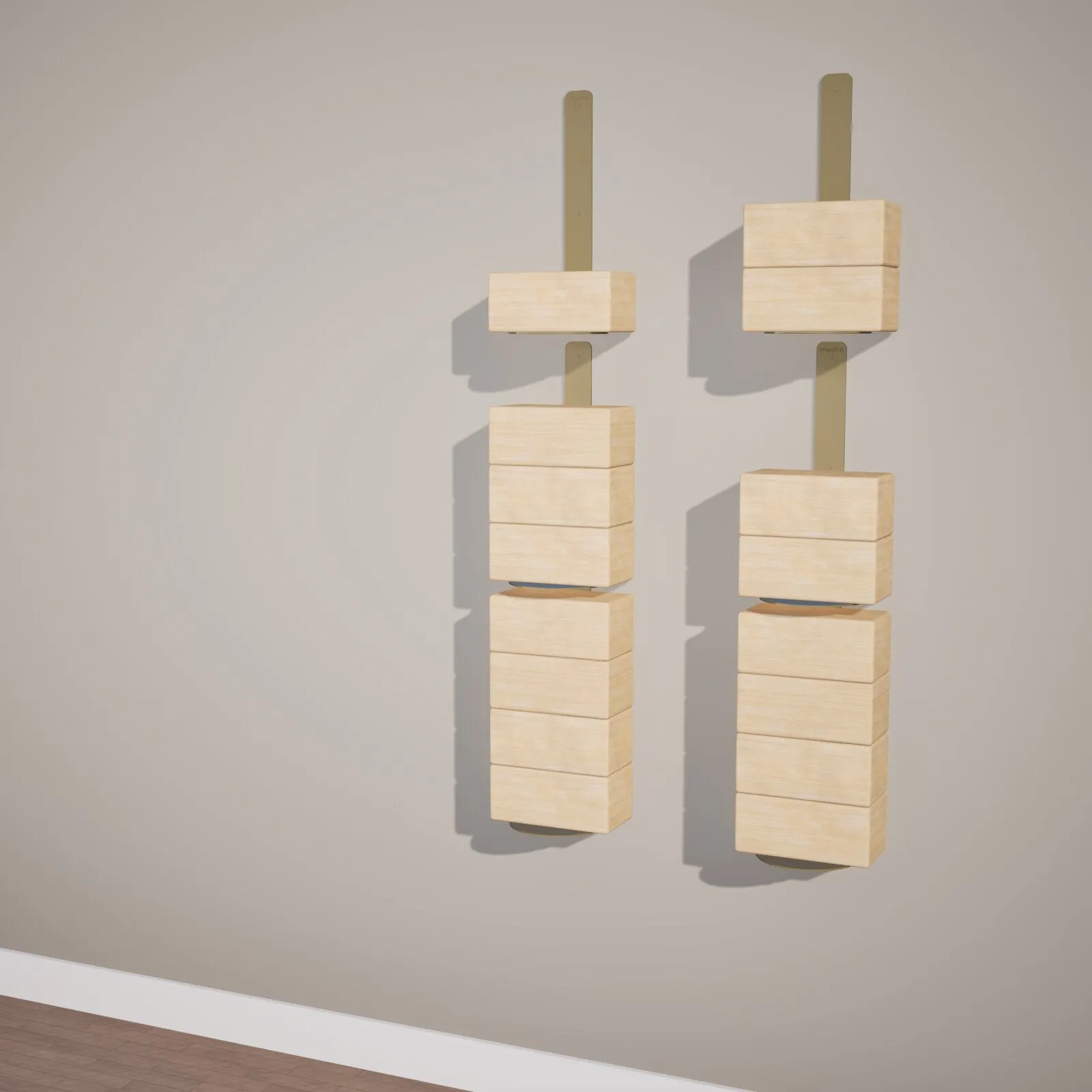 Yoke Yoga Block Wall Bracket | Gold